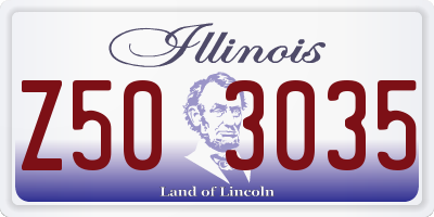 IL license plate Z503035