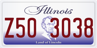 IL license plate Z503038