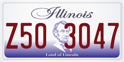 IL license plate Z503047