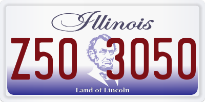 IL license plate Z503050