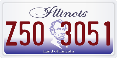 IL license plate Z503051