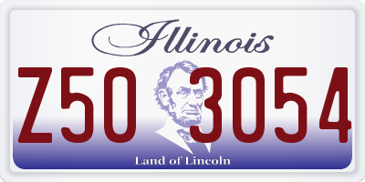 IL license plate Z503054