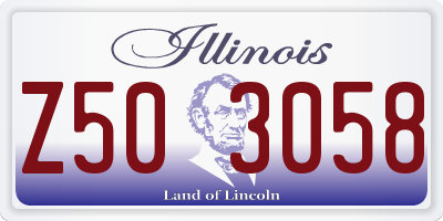 IL license plate Z503058