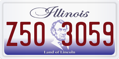 IL license plate Z503059