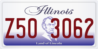 IL license plate Z503062