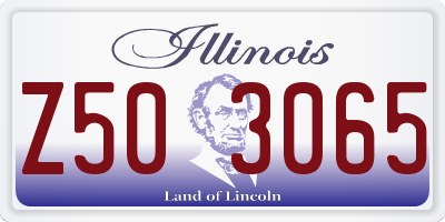 IL license plate Z503065