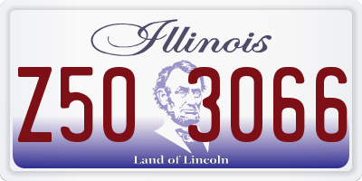 IL license plate Z503066