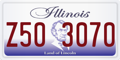 IL license plate Z503070