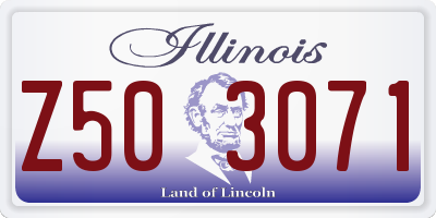 IL license plate Z503071