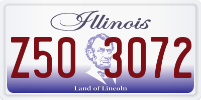 IL license plate Z503072