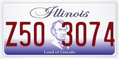 IL license plate Z503074