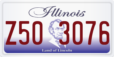 IL license plate Z503076