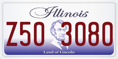 IL license plate Z503080