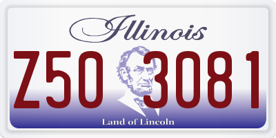 IL license plate Z503081