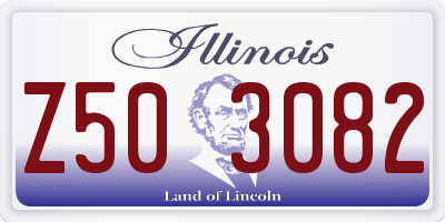 IL license plate Z503082