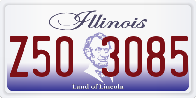 IL license plate Z503085