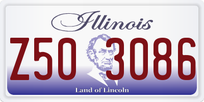 IL license plate Z503086