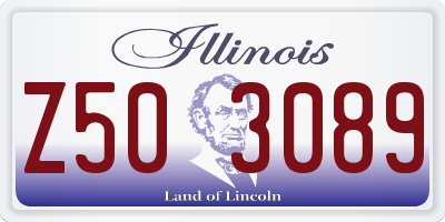 IL license plate Z503089