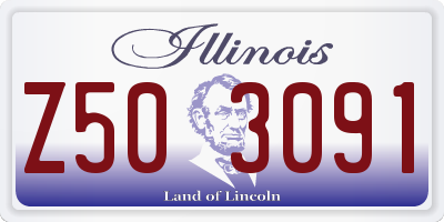 IL license plate Z503091