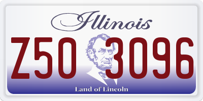 IL license plate Z503096