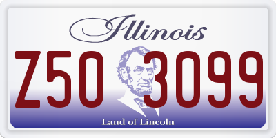 IL license plate Z503099