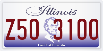 IL license plate Z503100