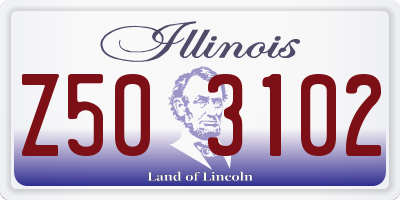 IL license plate Z503102