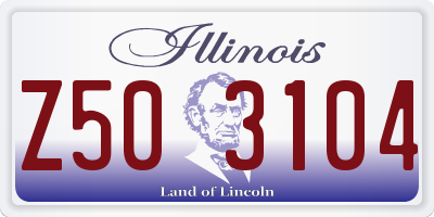 IL license plate Z503104