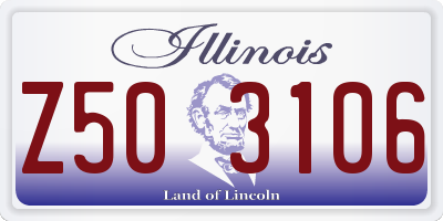 IL license plate Z503106