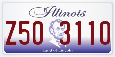 IL license plate Z503110