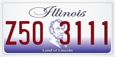 IL license plate Z503111