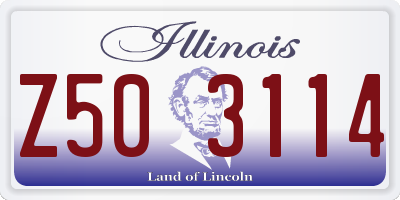 IL license plate Z503114