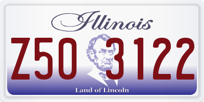 IL license plate Z503122