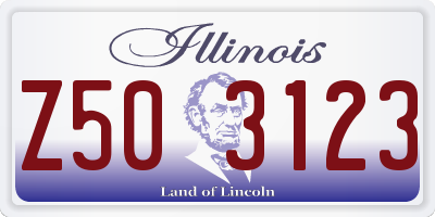 IL license plate Z503123
