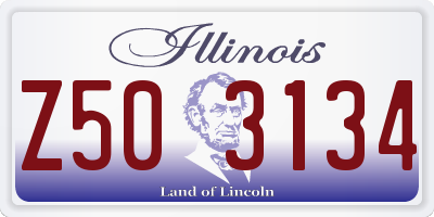 IL license plate Z503134