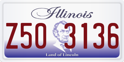 IL license plate Z503136