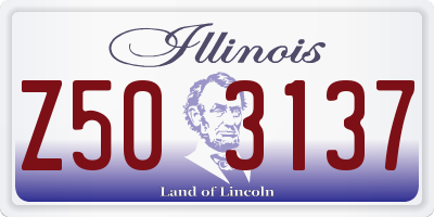 IL license plate Z503137