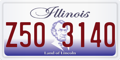 IL license plate Z503140
