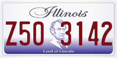IL license plate Z503142