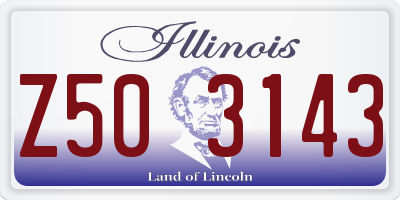 IL license plate Z503143