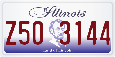 IL license plate Z503144