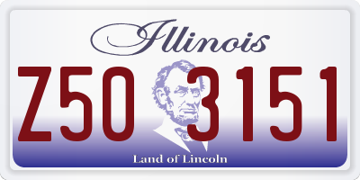 IL license plate Z503151
