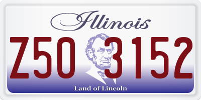 IL license plate Z503152