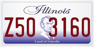 IL license plate Z503160