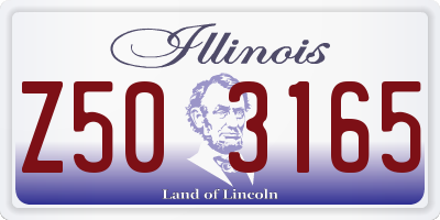 IL license plate Z503165