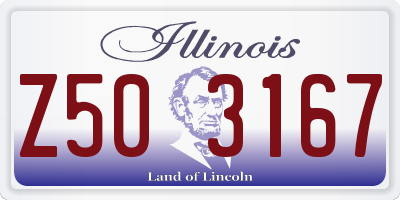 IL license plate Z503167