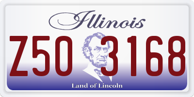 IL license plate Z503168
