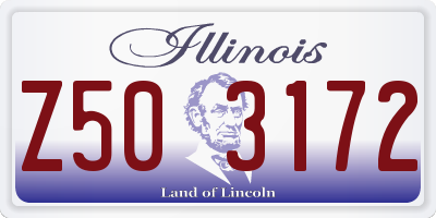 IL license plate Z503172