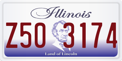 IL license plate Z503174