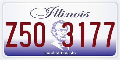 IL license plate Z503177